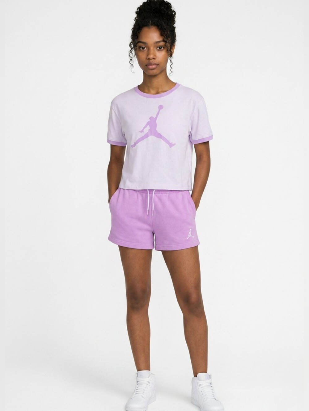 Jordan Lilac and Lavender Girls Short Set